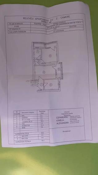 Apartament cu 2 camere semidecomandat în Central