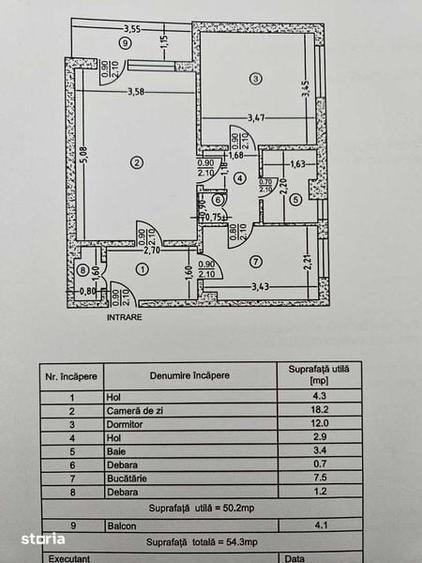 Apartament cu 2 camere decomandat în Central