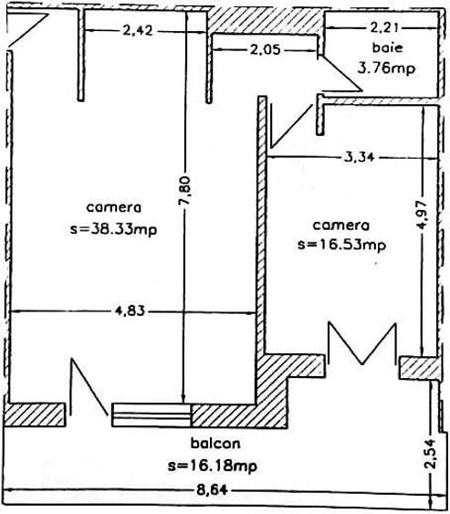 Apartament cu 2 camere în Central