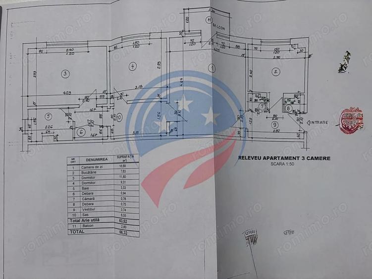 Apartament cu 3 camere semidecomandat în Lăpuș