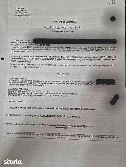 Teren de 750 mp, în Țiglina 1