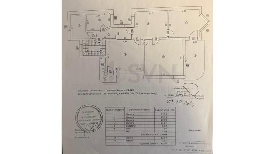 Apartament cu 4 camere decomandat, mobilat în Dorobanți