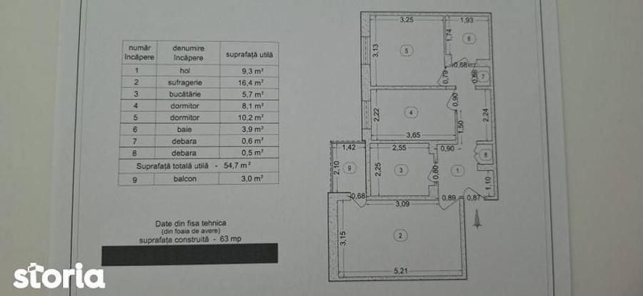 Apartament cu 3 camere decomandat în Central