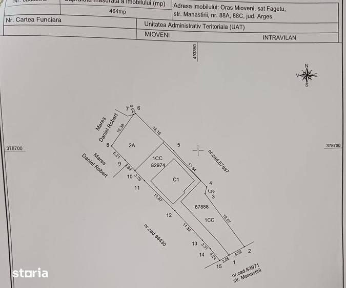 Casă cu 4 camere cu Teren 464 Mp în Central