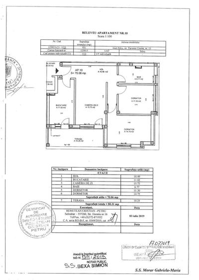 Apartament cu 3 camere decomandat în Terezian