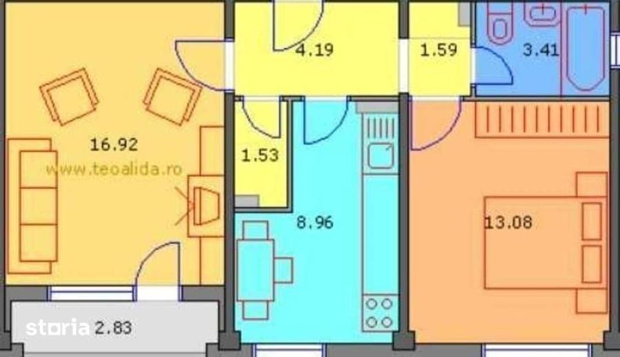 Apartament cu 2 camere decomandat în Drumul Taberei