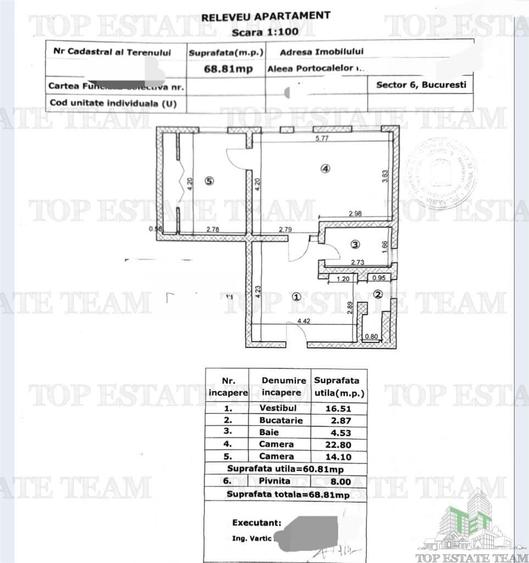 Apartament cu 2 camere în Grozăvești