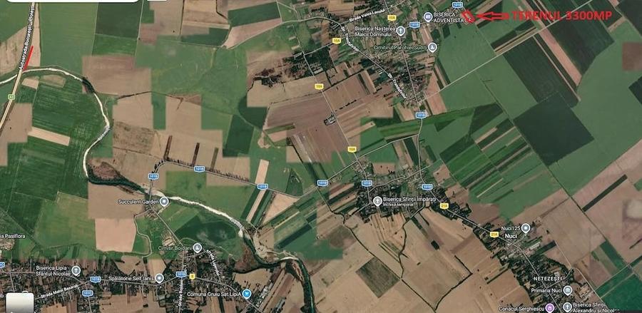 Teren de 3300 mp, în Merii Petchii
