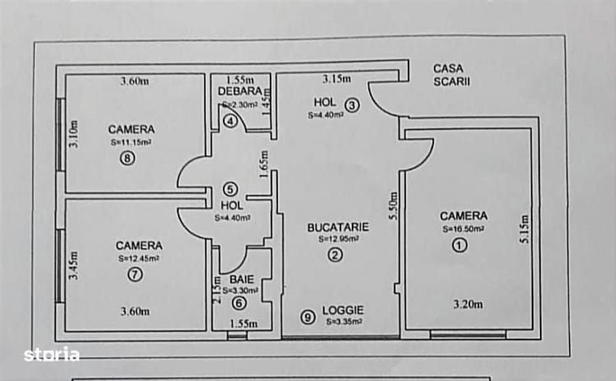Apartament modern cu 3 camere de inchiriat in Vasile Aaron Strada - 8