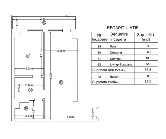 Apartament cu 2 camere în Copou