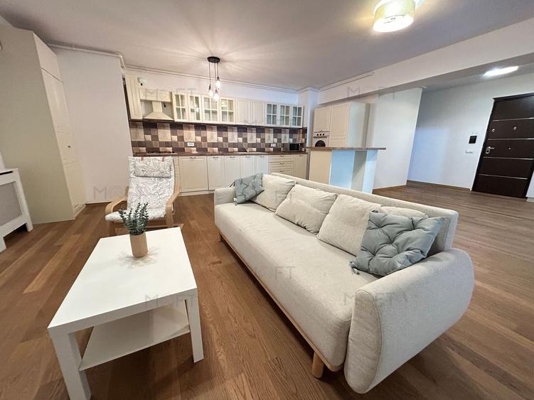 Apartament cu 2 camere semidecomandat, mobilat în Pipera