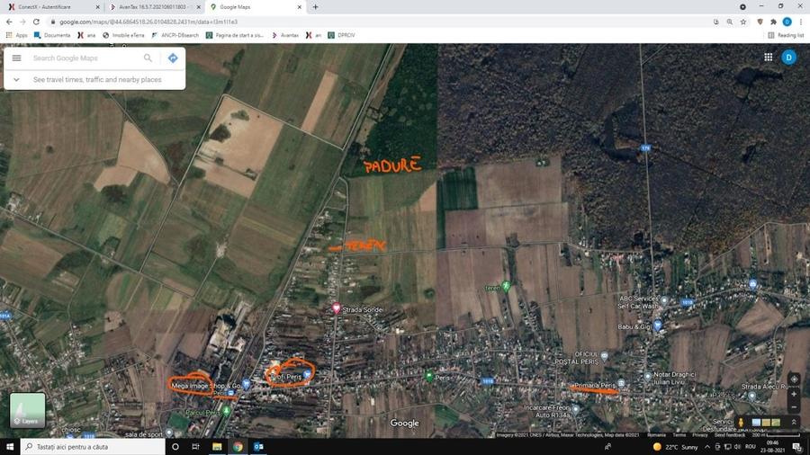 Teren agricol intravilan de 1750 mp, în Periș