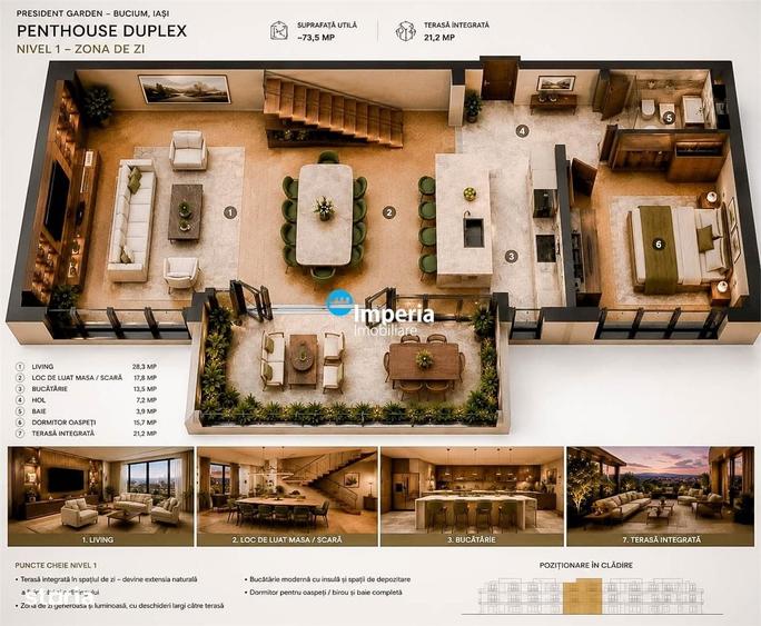 Apartament cu 4 camere în Bucium