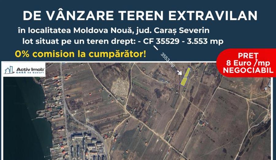 Teren agricol extravilan de 1800 mp, în Exterior Nord