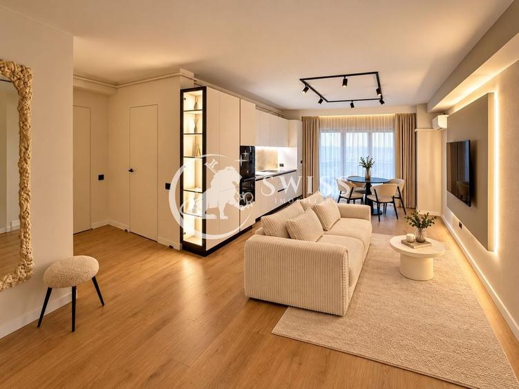 Apartament cu 2 camere semidecomandat, mobilat în Central