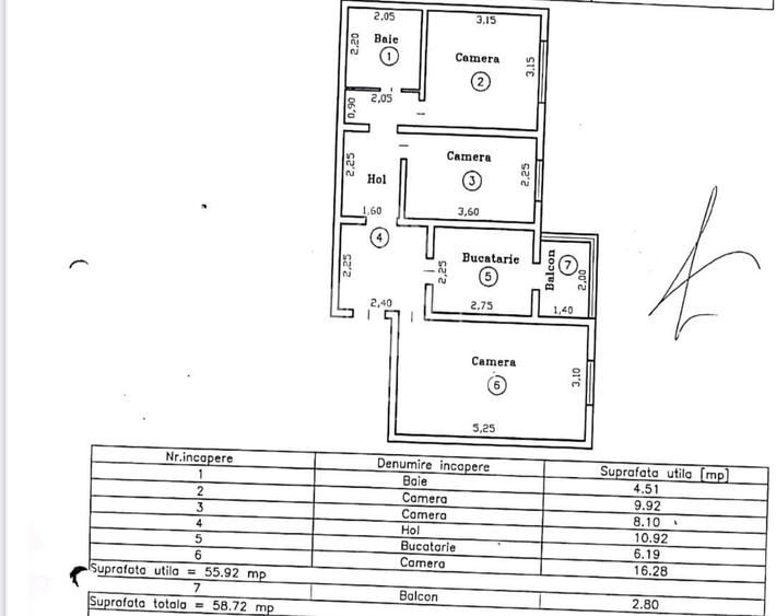Apartament cu 3 camere decomandat, mobilat în Lipovei