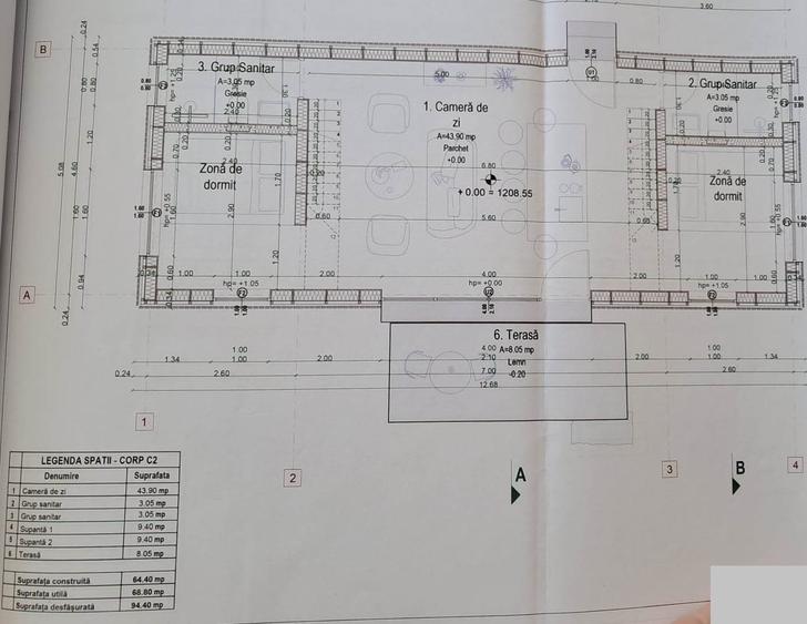 Proiect autorizat 3 case de vacanta P+M, sat Marisel, jud.Cluj - 2