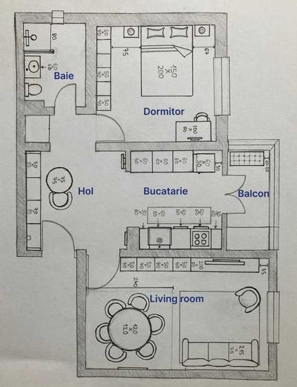 Apartament cu 2 camere decomandat în Ampoi 3