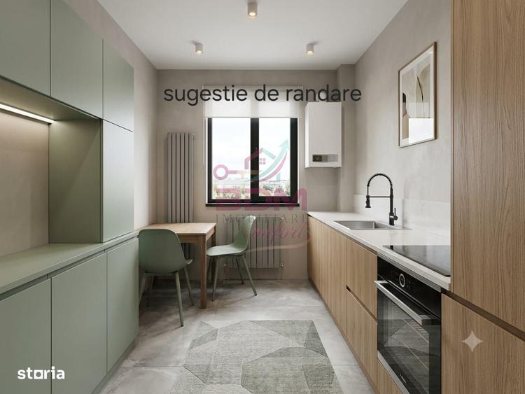 Apartament cu 2 camere semidecomandat în Micro 1