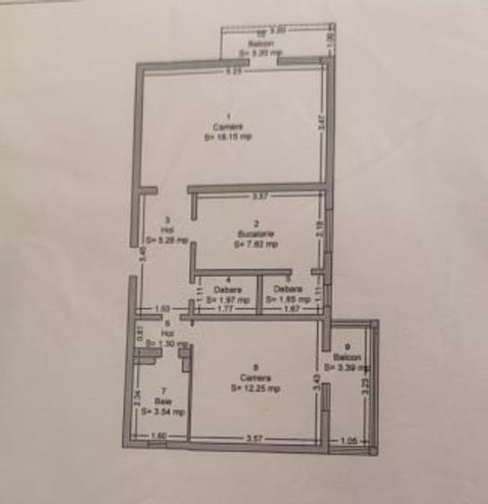 Apartament cu 2 camere decomandat, mobilat în Bucovina