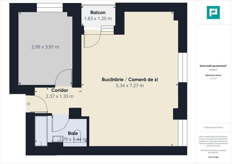 Apartament cu 2 camere decomandat în Torontalului