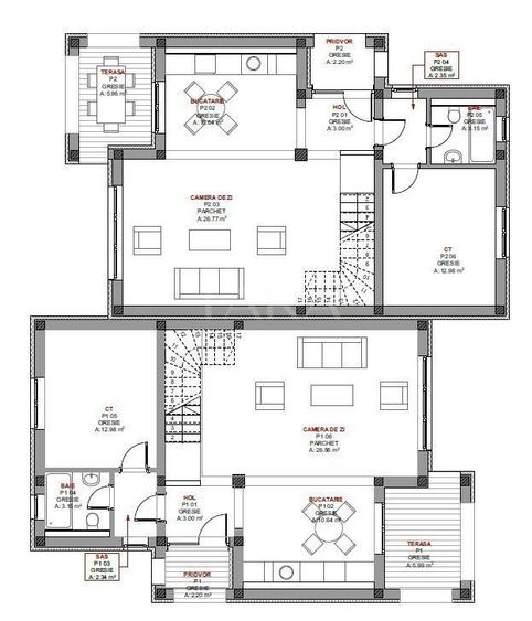 Duplex cu 5 camere cu Canalizare în Feleacu