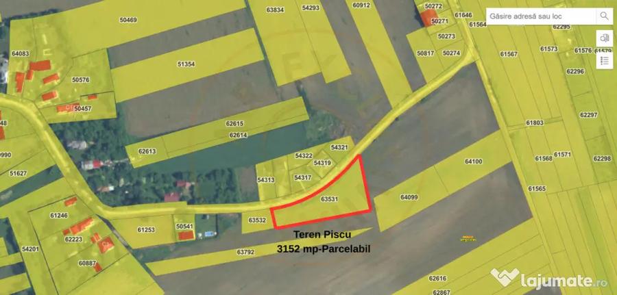 Teren de 3152 mp, în Piscu