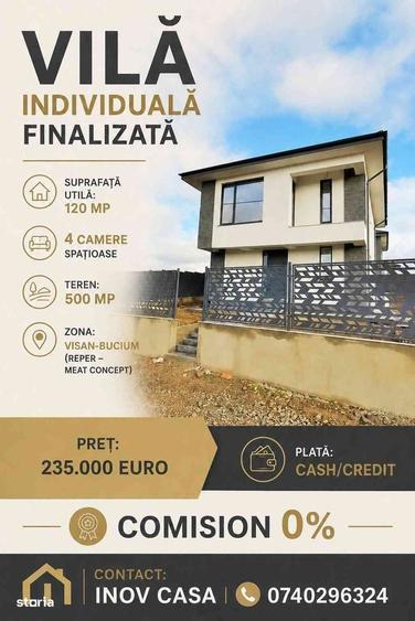 Casă cu 4 camere în Lunca Cetățuii
