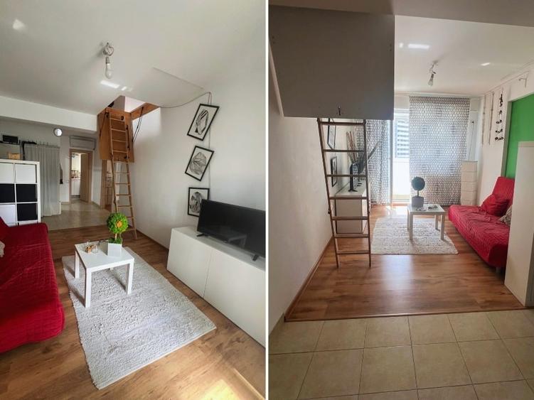 Apartament cu 2 camere semidecomandat, mobilat în Mihai Bravu