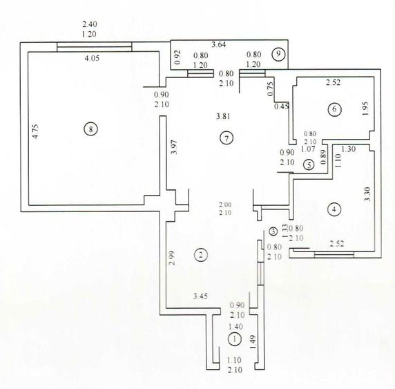 Apartament cu 2 camere semidecomandat în Banu Manta