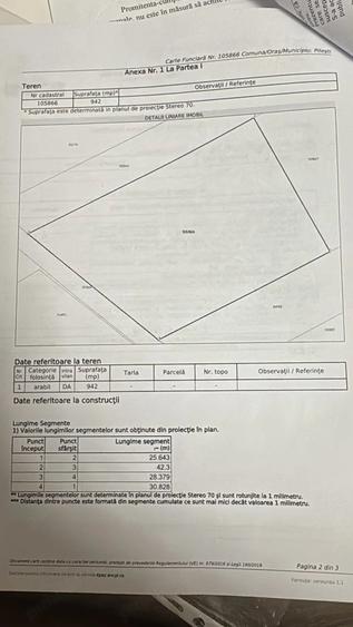 Teren de 942 mp, în Exterior Vest