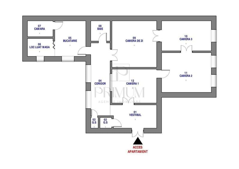 Apartament cu 4 camere decomandat în P-ța Maria