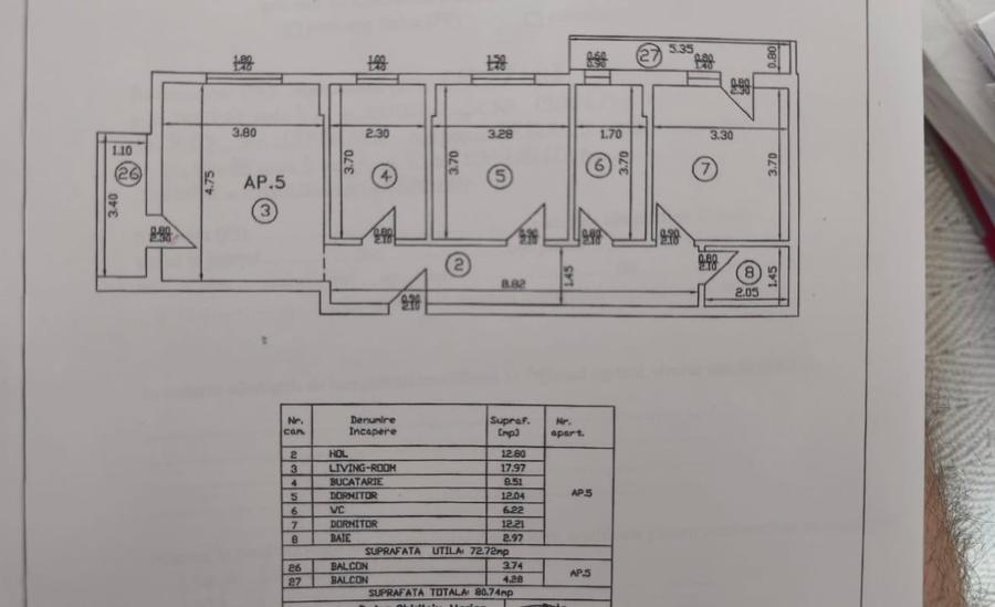 Apartament cu 3 camere decomandat, mobilat în Dobroești