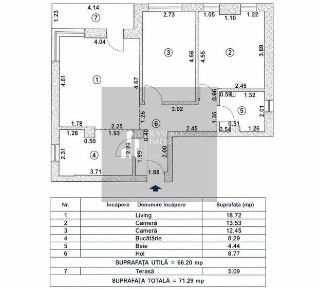 Vanzare apartament 3 camere | Centrala | Bloc 2014 | Parcare| Mobilat - 6