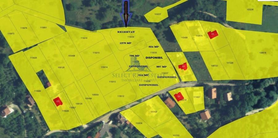 Teren Construcții intravilan de 706 mp, în Cisnădioara
