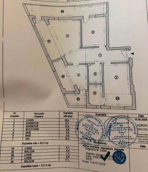 Apartament cu 2 camere semidecomandat în Central
