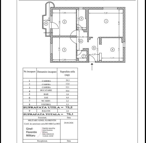 Apartament premium 3 camere | 13 Septembrie|Marriott | 77 mp | Centrala proprie - 20