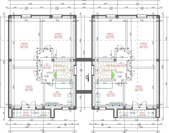 Duplex cu 4 camere cu Canalizare în Moșnița Nouă