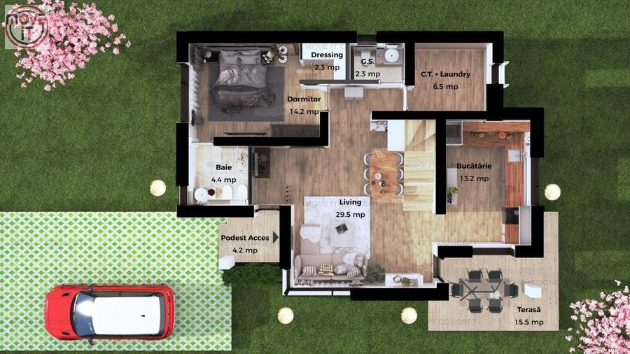 Casă individuală cu 4 camere cu Teren 422 Mp în Corbeanca
