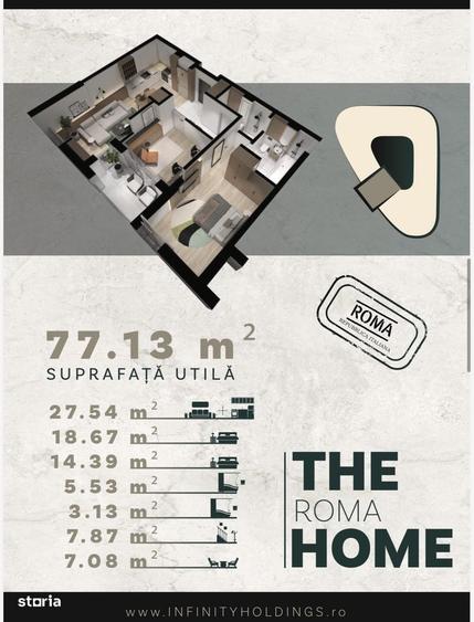 Apartament 3 camere, cu CF, zona Vivo Mall, West peak residence - 4
