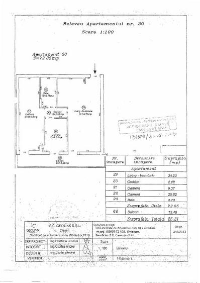 Apartament cu 3 camere decomandat, mobilat în Central