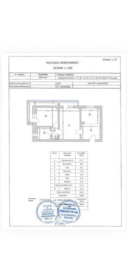 Apartament cu 2 camere semidecomandat în Colentina