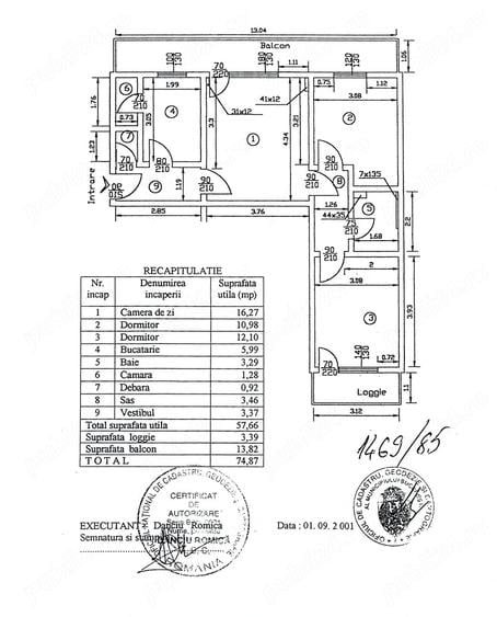 Apartament cu 3 camere semidecomandat în Giulești