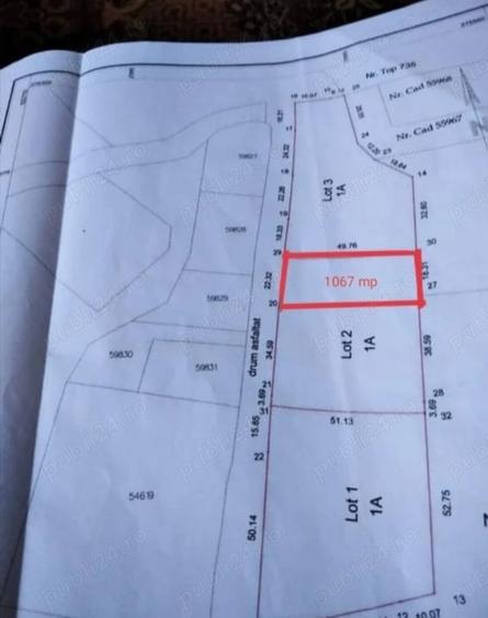 Teren de 1067 mp, în Fughiu