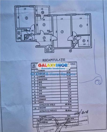 Apartament cu 3 camere semidecomandat în Titan
