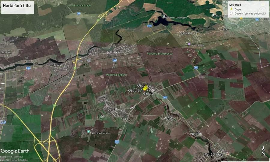 Teren de 5000 mp, în Gagu