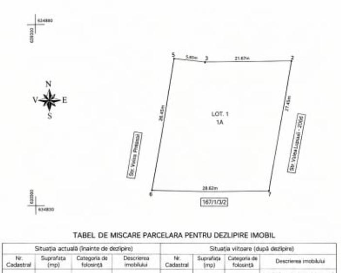 Teren Construcții intravilan de 1013 mp, în Valea Lupului