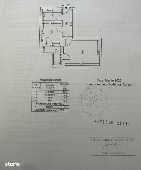 Garsonieră decomandată în Militari