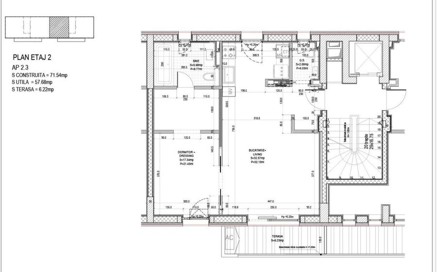 Apartament cu 2 camere decomandat în Aviației