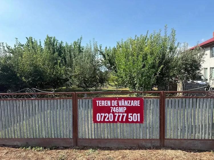 Teren de 746 mp, în Grădiștea